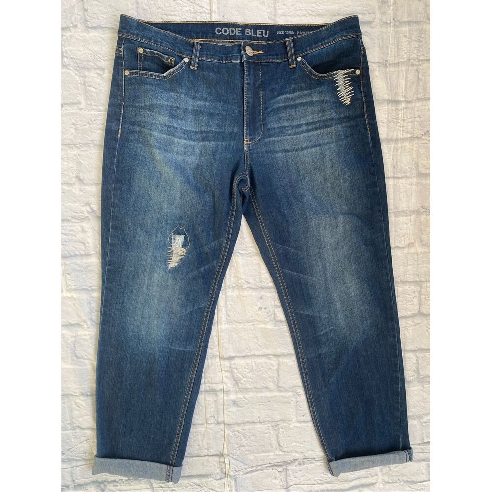 Code Bleu women 12 cotton blend Hayley weekend slim crop jeans